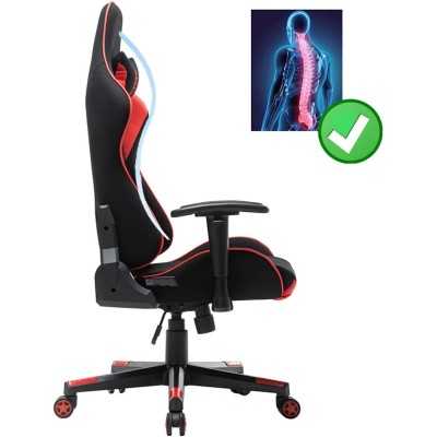 CHAISE PILOTE GAMING CHRACING NOIR ET ROUGE