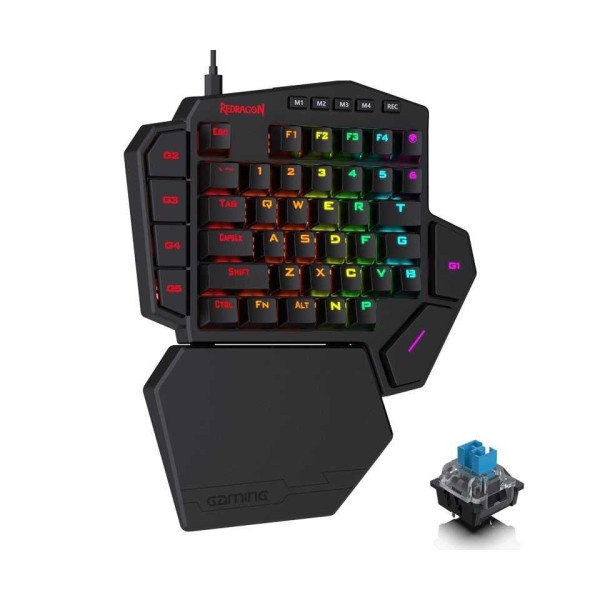 CLAVIER GAMER MÉCANIQUE REDRAGON ONE-HANDED DITI K585